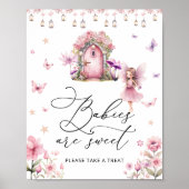 Tuin Bloemen Schattigee Fairy Baby's zijn zoet Pos Poster (Voorkant)