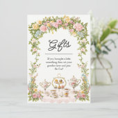 Tuin Bloemen Tea Party Bruids Gift Sign I Kaart (Staand voorkant)