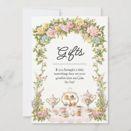 Tuin Bloemen Tea Party Bruids Gift Sign I Kaart