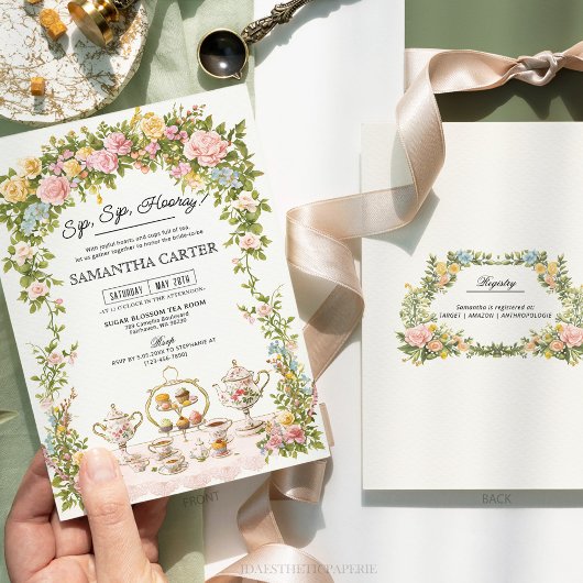  Tuin Bloemen Tea Party Vrijgezellenfeest Kaart