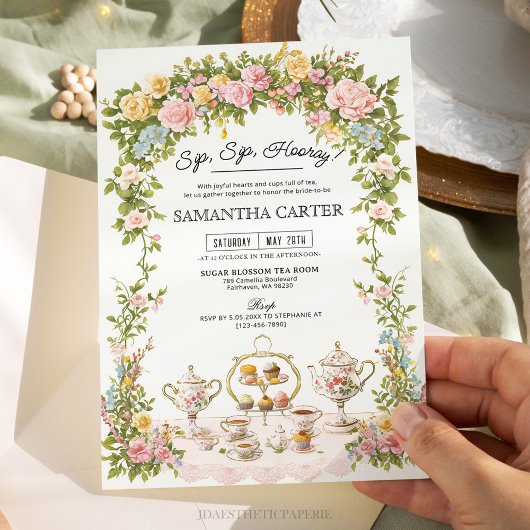  Tuin Bloemen Tea Party Vrijgezellenfeest Kaart