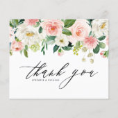 Tuin Bloemen Trouwen Dank u kaart (Voorkant)
