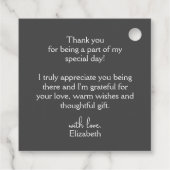 Tuin Bloemen Vrijgezellenfeest Bruin Bedankjes Labels (Achterkant)