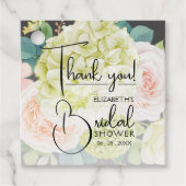 Tuin Bloemen Vrijgezellenfeest Bruin Bedankjes Labels (Voorkant)