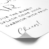 Tuin Bloemen Vrijgezellenfeest Mimosa Bar Poster (Hoek)