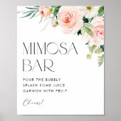 Tuin Bloemen Vrijgezellenfeest Mimosa Bar Poster (Voorkant)