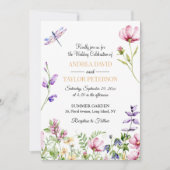 Tuin Bloemen Waterverf 5x7" Huwelijksuitnodiging Kaart (Voorkant)