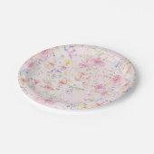 Tuin Bloemen Wavy Wildflower Modern Vrijgezellenfe Papieren Bordje (Gekanteld)