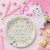 Tuin Bloemen We zijn verloofd partij Papieren Bordje (Feest)
