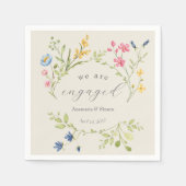 Tuin Bloemen We zijn verloofd partij Servet (Voorkant)