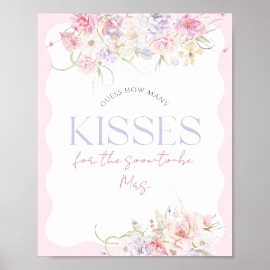 Tuin Bloemen Wildbloem Modern Bruids Kisses Game Poster (Voorkant)