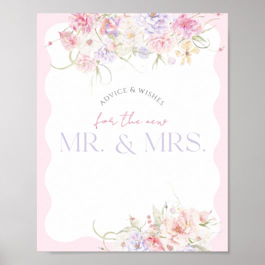 Tuin Bloemen Wildbloem Modern Bruids Wensen Game Poster (Voorkant)