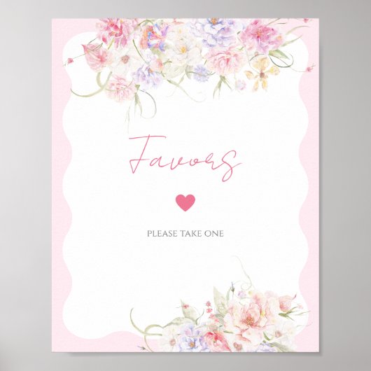 Tuin Bloemen Wildbloem Moderne Bruidsgunsten Poster (Voorkant)