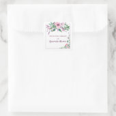 Tuin Bloemenboeket Vierkante Sticker (Tas)