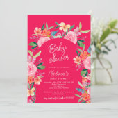  tuin bloemenboog waterverf baby shower kaart (Staand voorkant)