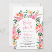  tuin bloemenboog waterverf baby shower kaart (Voorkant)
