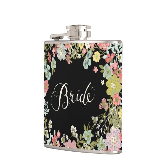 Tuin Bloemenbruid Typografie Alcohol Hip Flask Heupfles (Links)
