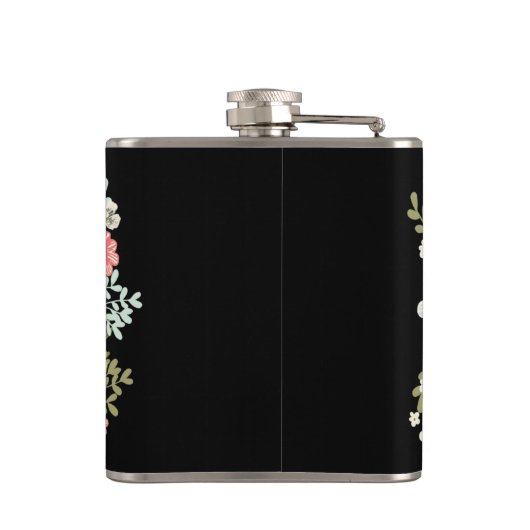 Tuin Bloemenbruid Typografie Alcohol Hip Flask Heupfles (Achterkant)