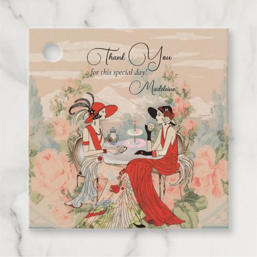  Tuin Bloementijd voor Tea Vrijgezellenfeest Bedankjes Labels (Voorkant)