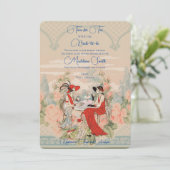 Tuin Bloementijd voor Tea Vrijgezellenfeest Kaart (Staand voorkant)