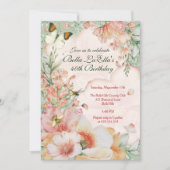 Tuin Bloemig Thema Feest Uitnodigingen (Voorkant)