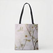 Tuin Bloemige Geborduurde Pastel Tote Tas (Voorkant)