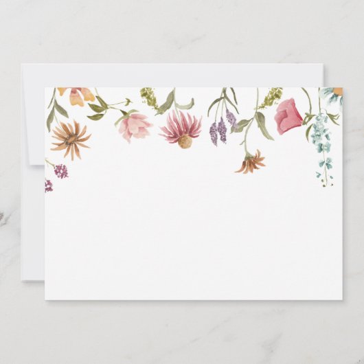 Tuin Bloemige Kleine Wilde Bloem Bedankt  (Achterkant)