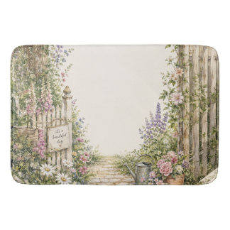 Tuin Bloemige Waterverf Badmat Cottage Stijl