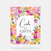 Tuin bloemige waterverf vrijgezellenfeest teken acryl bord (Voorkant)