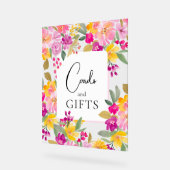 Tuin bloemige waterverf vrijgezellenfeest teken acryl bord (Hoek)