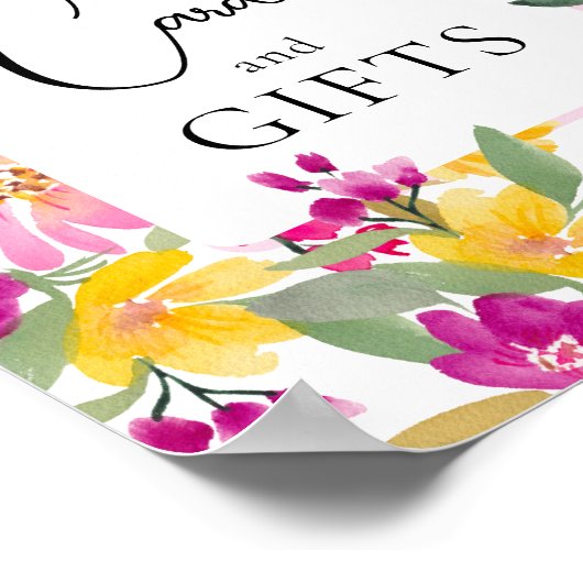 Tuin bloemige waterverf vrijgezellenfeest teken poster (Hoek)