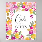 Tuin bloemige waterverf vrijgezellenfeest teken poster (Voorkant)