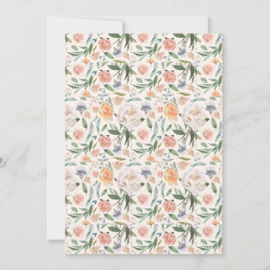  tuin bloemmotief Paarse Vrijgezellenfeest Kaart (Achterkant)