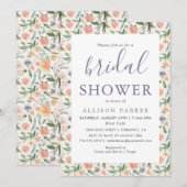  tuin bloemmotief Paarse Vrijgezellenfeest Kaart (Voorkant / Achterkant)