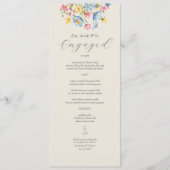 Tuin Bloemstuk Verlovingsfeest Menu (Voorkant)