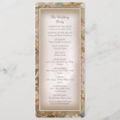 Tuin Blooms Bruiloft Flat Programma Programmakaart (Achterkant)