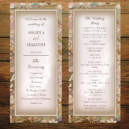 Tuin Blooms Bruiloft Flat Programma Programmakaart