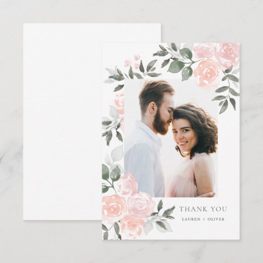 Tuin Blooms Dank je wel kaart (Voorkant / Achterkant)