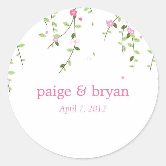 Tuin Blooms Favor Sticker of Cadeau Label Sticker (Voorkant)