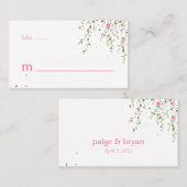 Tuin Blooms Flat Place Card Plaatskaartje (Voorkant / Achterkant)