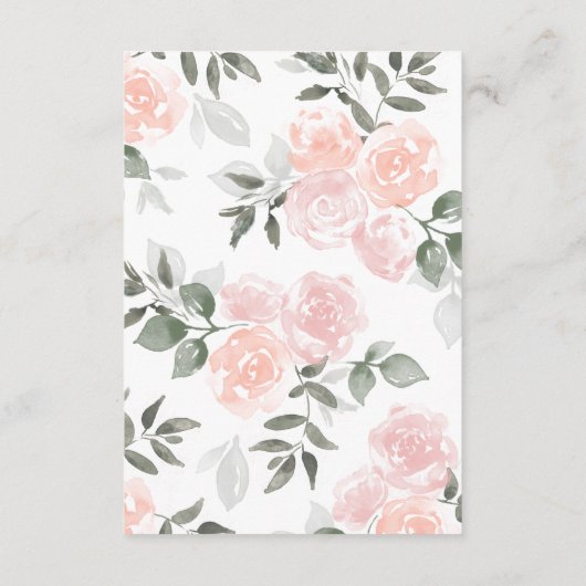 Tuin Blooms Receptie Insert Kaart (Achterkant)