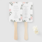 Tuin Blooms Trouwprogramma Hand Fan Handwaaier (Voorkant en achterkant)