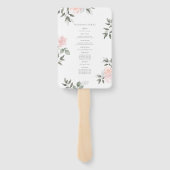 Tuin Blooms Trouwprogramma Hand Fan Handwaaier (Achterkant)