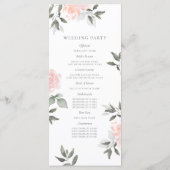 Tuin Blooms Wedding Programma Programmakaart (Achterkant)