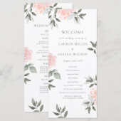 Tuin Blooms Wedding Programma Programmakaart (Voorkant / Achterkant)
