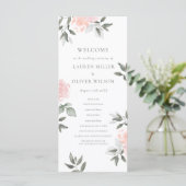 Tuin Blooms Wedding Programma Programmakaart (Staand voorkant)