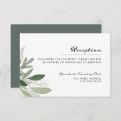 Tuin Blush Receptie Kaart (Voorkant / Achterkant)