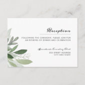 Tuin Blush Receptie Kaart (Voorkant)