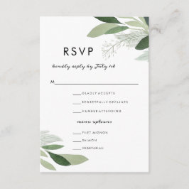 Tuin Blush RSVP met menu-opties Kaartje