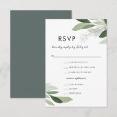 Tuin Blush RSVP met menu-opties Kaartje (Voorkant / Achterkant)